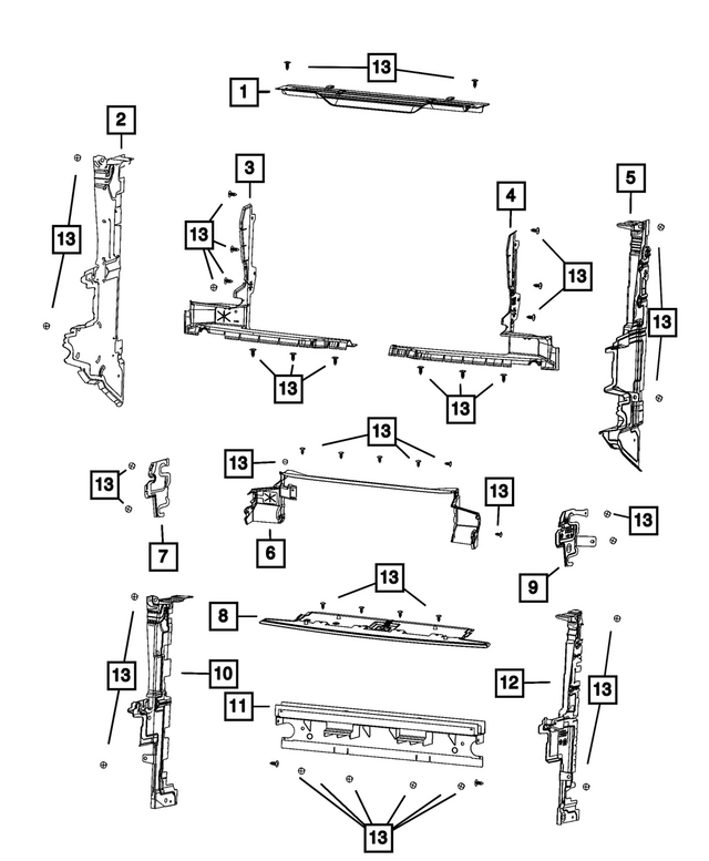68614230AA - : Radiator Side Air Seal for Mopar Image