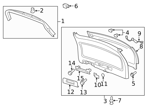 Interior Trim for 2007 GMC Acadia #1