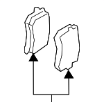 8W0698451AQ - Brakes: Brake Pads for Audi: A4, A4 Quattro, A5 Quattro, A5 Sportback, RS5, RS5 Sportback, S4, S5, S5 Sportback Image