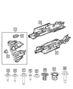 68288236AD - Frame, Bumper and Fascia: Floor Pan Shield, Left for Mopar Image