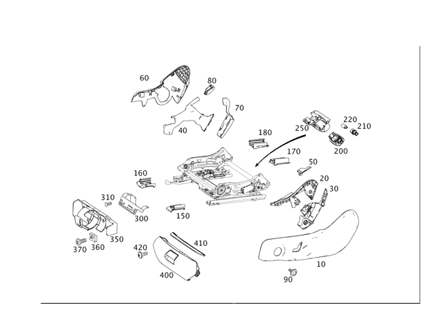 2079180816 - Driver Seat: Reinforcement for Mercedes-Benz Image image