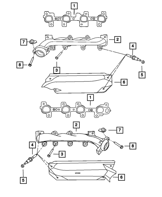 53032834AG - : Exhaust Manifold Shield, Right for Mopar Image