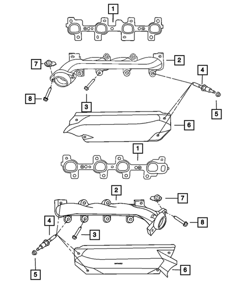 Manifolds and Vacuum Fittings for 2008 Chrysler Aspen #0