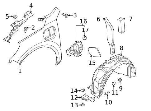 Fender & Components for 2025 Lincoln Corsair #0