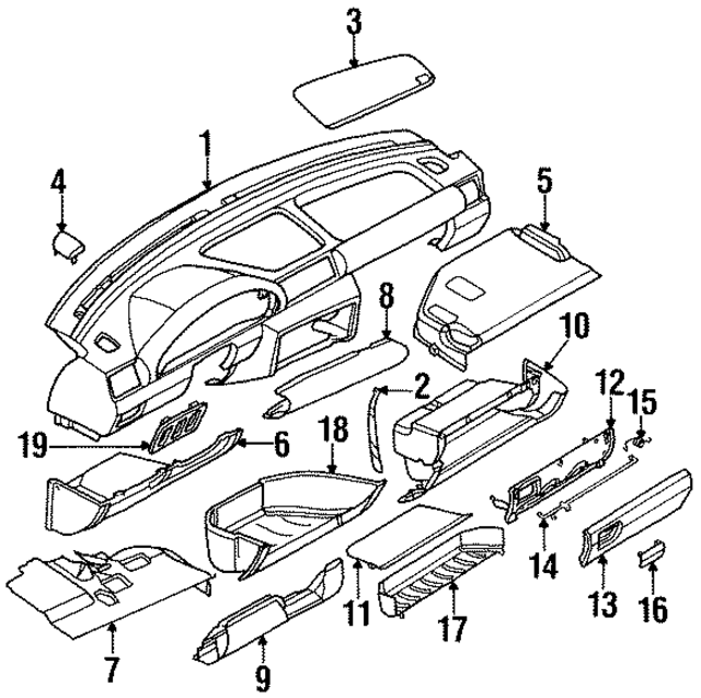 51458186073 - Body: Instrument Panel for BMW Image