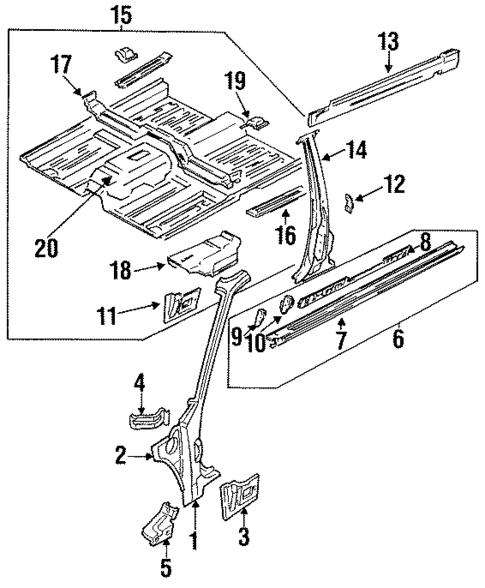 Floor for 1988 Nissan Sentra #0