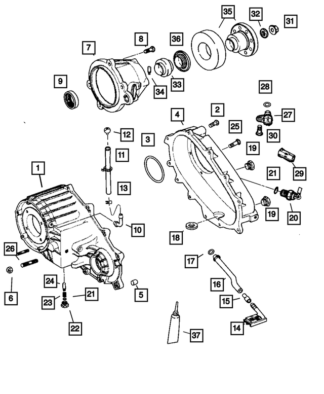 5093577AA - Transfer Case Model 241: Transfer Front Case for Mopar Image