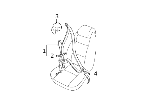 Seat Belt for 1999 Saab 9-3 #1