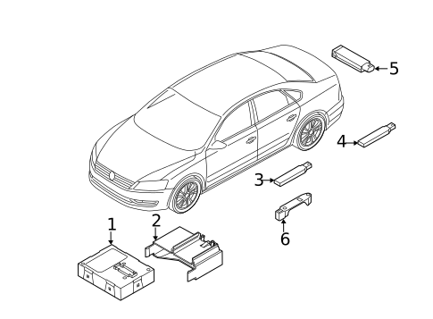 Keyless Entry Components for 2014 Volkswagen Beetle #1