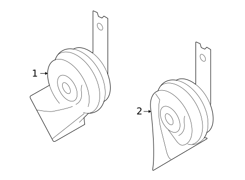 Horn for 2010 Hyundai Santa Fe #0