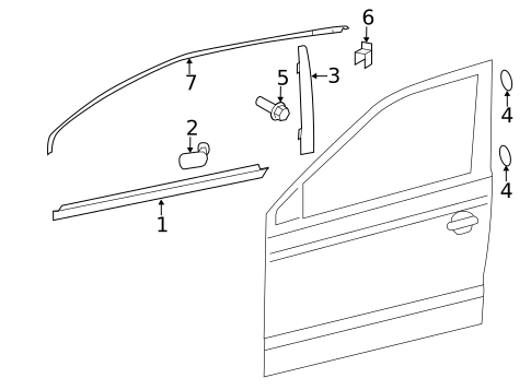 Exterior Trim - Front Door for 2012 Volkswagen Jetta #0