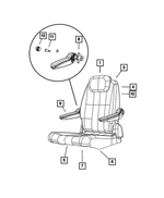 5KW79HL5AA - Interior Trim: Second Row Headrest for Chrysler: Town &amp; Country | Dodge: Grand Caravan | Ram: C/V Image