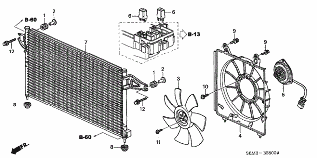 A/C Condenser for 2002 Acura RSX #0