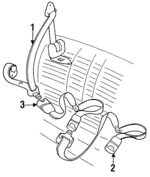BEC14488AEE - Electrical: Belt &amp; Retractor for Jaguar Image