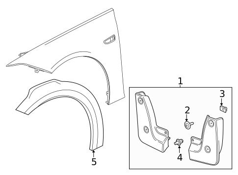 Exterior Trim - Fender for 2019 Buick Regal Sportback #0