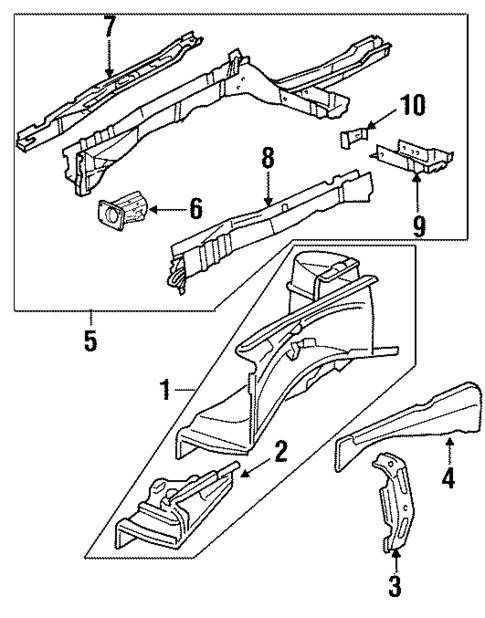 Structural Components & Rails for 2000 Cadillac Catera #0
