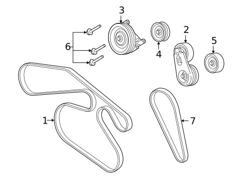 Belts & Pulleys for 2009 Mazda Tribute #0