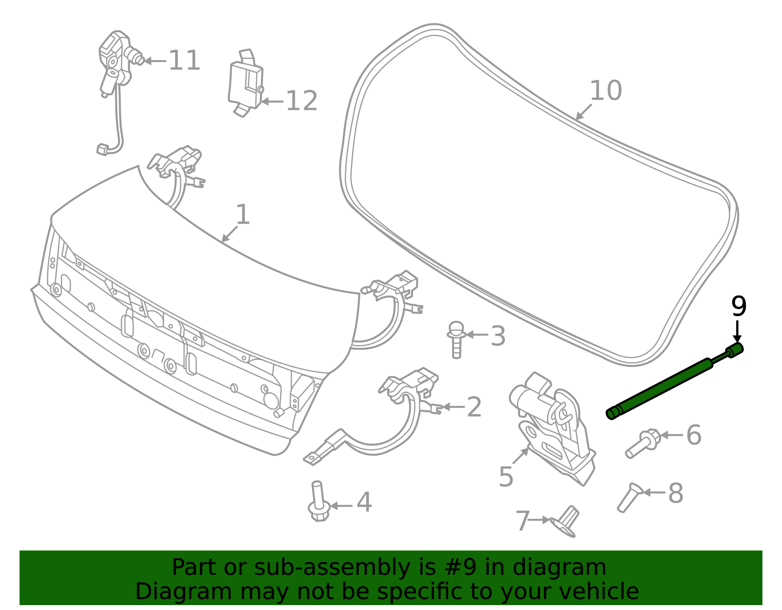 Evan-Fischer Trunk Lift Support For 2008-2010 Hyundai Sonata – Driver Or Passenger Side, 6428 Replacement