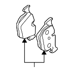 34216768471 - Brakes: Brake Pads for BMW: 528i, 528i xDrive, 528xi, 535i, 535i GT, 535i xDrive, 535xi, 545i, 550i, 645Ci, 650i, 745i, 745Li, 750i, 750Li, 760i, 760Li, Alpina B7, M3, M5, M6, X5, X6 Image