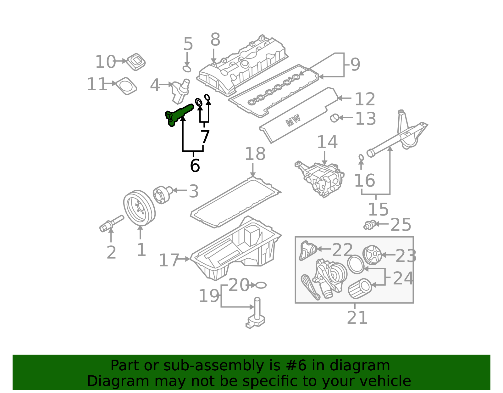 2006-2016 BMW Engine Variable Valve Timing (Vvt) Solenoid 11-36-7-585 ...