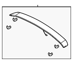 8E5Z5444210AA - Body: Spoiler Assembly for Ford Image