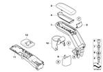 51169185114 - Retrofitting / Conversion / Accessories: Center Arm Rest, Decor Silver, Front for Mini Image
