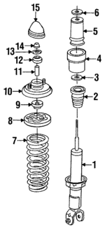 52611ST7A01 - : 1996-1997 Honda Civic del Sol - Strut for Honda: Civic del Sol Image
