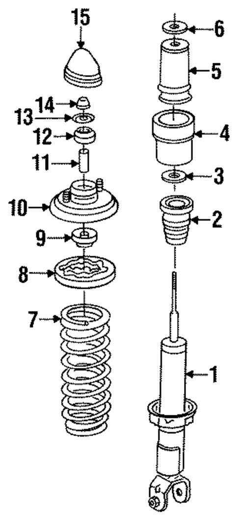 Shocks & Components for 1997 Honda Civic del Sol #0