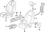 81137T24R51 - Body: Seat Cushion Pad for Honda: Civic Image