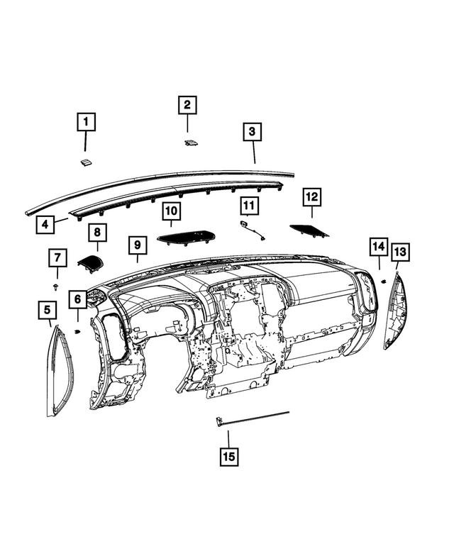 « 6NH53ZDMAC –  : Haut-parleur Du Panneau D`instruments Grille pour Mopar Image »