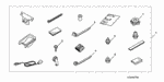 938910401408 - Accessory Components: SCREW-WASHER (4X14) for Honda Image