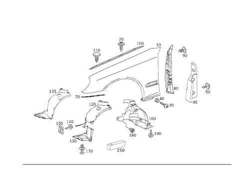 Front Fender for 2003 Mercedes-Benz C230 #0