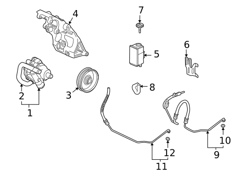 Pump & Hoses for 2005 Cadillac XLR #1