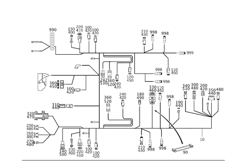 Frame Floor Unit Main Cable Harness for 2001 Mercedes-Benz C320 #0