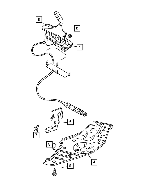 52129243AG - Transfer Case Model 242 [DHP]: Transfer Case Shifter for Mopar Image