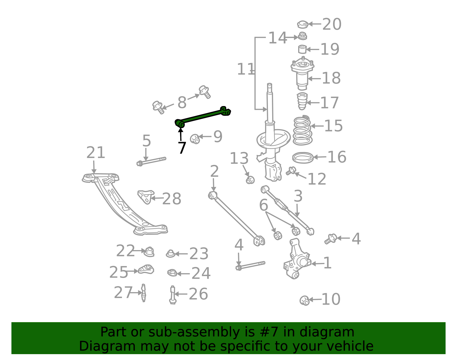 48780-48020 - Strut Rod 2001-2008 Toyota | Bam Wholesale Parts