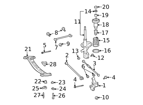 Rear Suspension for 2002 Toyota Camry #0
