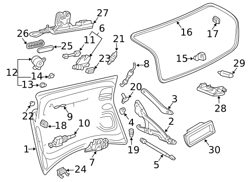 Trunk for 2000 Audi A6 Quattro #0