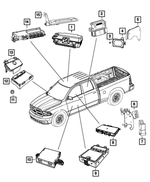68465099AA - : Memory Seat And Mirror Control Module for Ram: 1500, 1500 Classic, 2500, 3500 Image