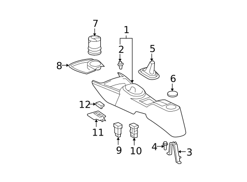 Console for 2010 Toyota Yaris #1