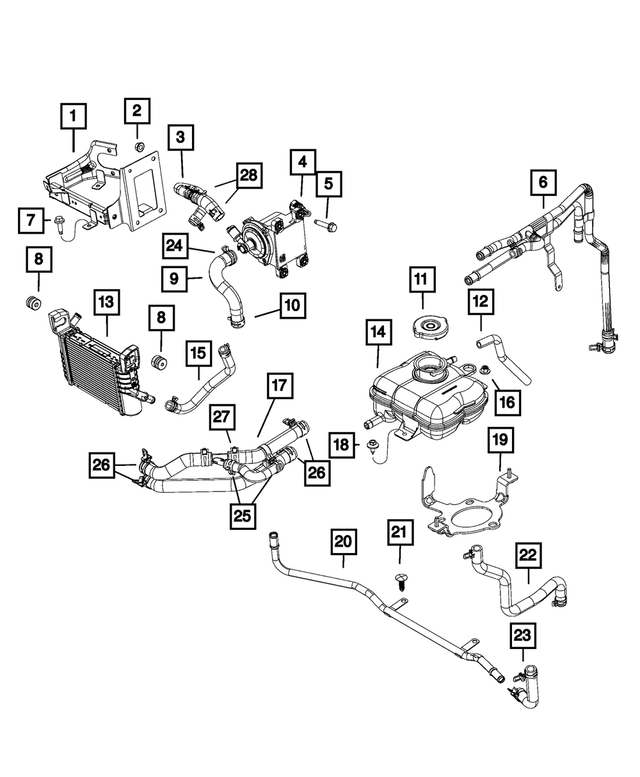 5181874AC - Cooling: Pump Supply Hose for Mopar Image