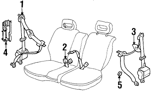 Seat Belt for 1999 Honda Passport #1