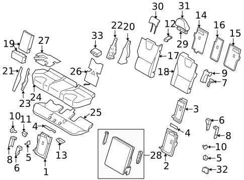 Rear Seat Components for 2013 Volvo XC60 #0