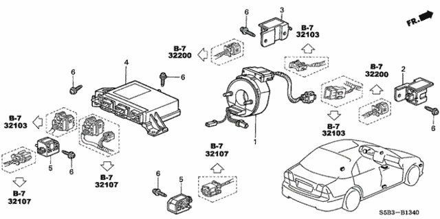 SRS Unit for 2005 Honda Civic #0
