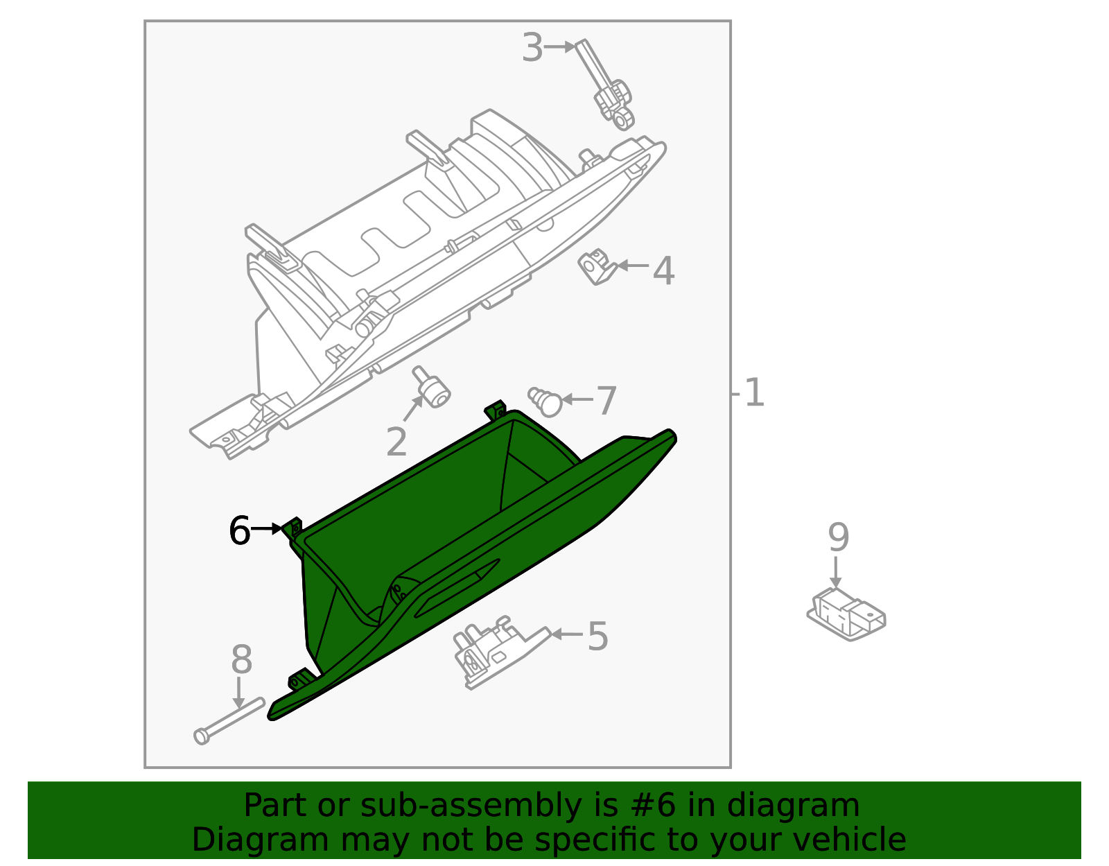 2025 Volkswagen Tiguan Glove Box Door 57N-857-101-XCC | OEM Parts Online