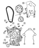 53021521AC - Engine 5.7L Eight Cylinder: Chain Case Cover Gasket for Mopar Image