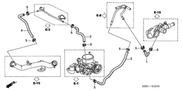 Water Hose for 2005 Honda Civic #0