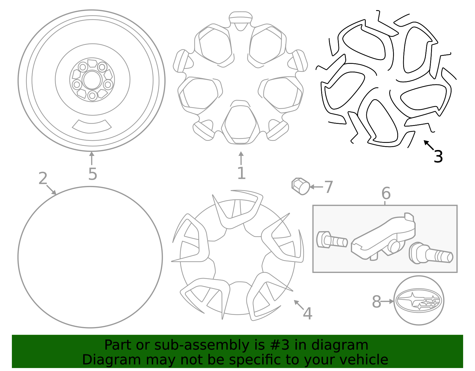 2021-2023 Subaru Crosstrek Wheel, Alloy 28111FL340 | OEM Parts Online
