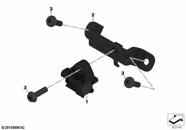61358396865 - General Electrical System: Bracket Acceleration Sensor -  for BMW-Motorrad Image