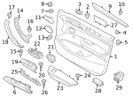 7147321144 - Body: Upper Trim Panel Retainer for BMW Image